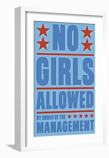 No Girls Allowed-John Golden-Framed Art Print