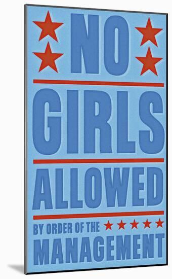 No Girls Allowed-John Golden-Mounted Art Print