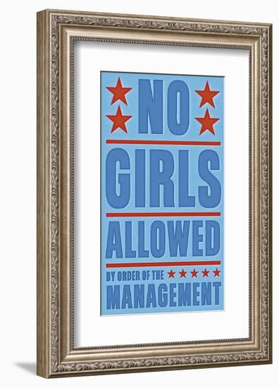 No Girls Allowed-John W^ Golden-Framed Art Print