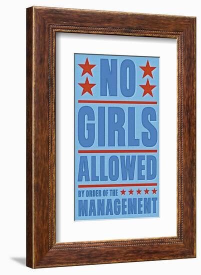 No Girls Allowed-John W^ Golden-Framed Art Print