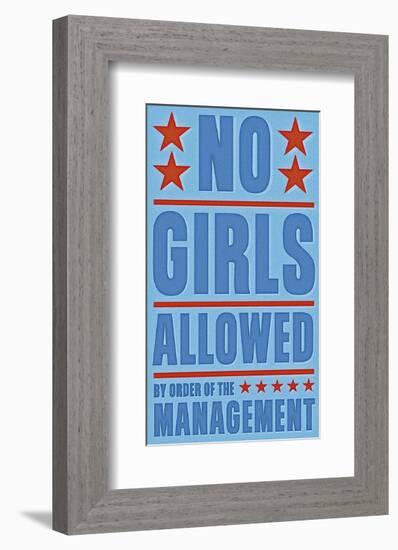 No Girls Allowed-John W^ Golden-Framed Art Print