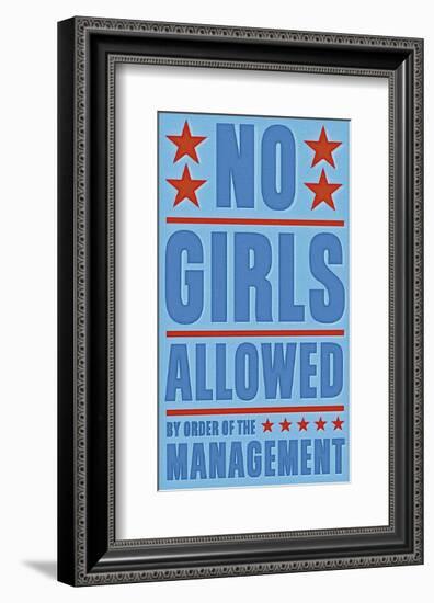 No Girls Allowed-John W^ Golden-Framed Art Print