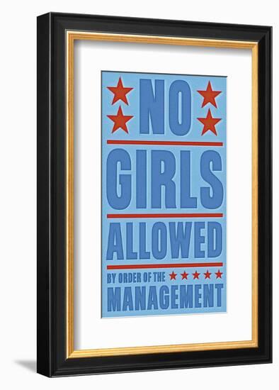 No Girls Allowed-John W^ Golden-Framed Art Print