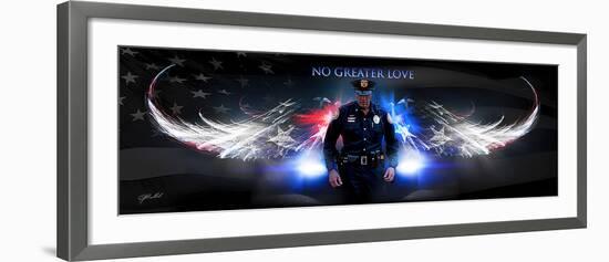 No Greater Love (Police)-Jason Bullard-Framed Art Print