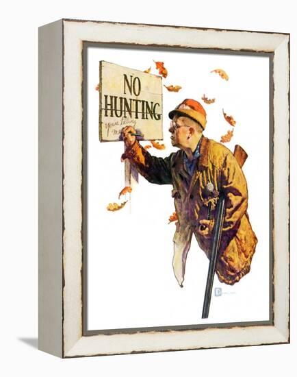 "'No Hunting',"October 28, 1939-Douglas Crockwell-Framed Premier Image Canvas