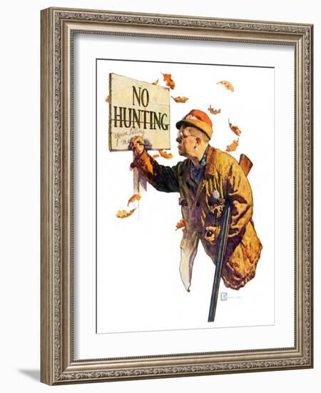 "'No Hunting',"October 28, 1939-Douglas Crockwell-Framed Giclee Print