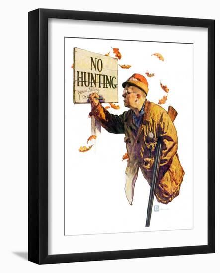 "'No Hunting',"October 28, 1939-Douglas Crockwell-Framed Giclee Print