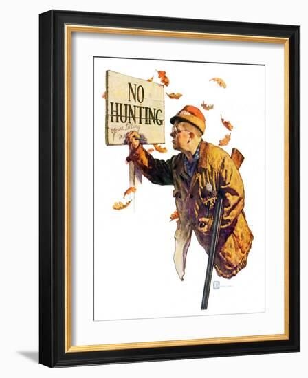 "'No Hunting',"October 28, 1939-Douglas Crockwell-Framed Giclee Print