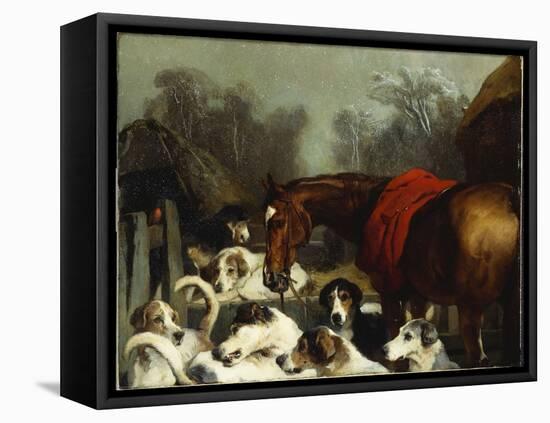 No Hunting Till the Weather Breaks-Edwin Henry Landseer-Framed Premier Image Canvas