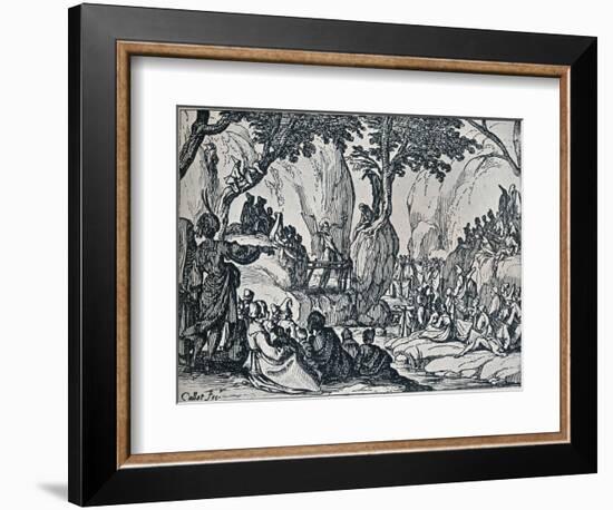 No. III. -St. John Preaching, 1635, (1924)-Jacques Callot-Framed Giclee Print