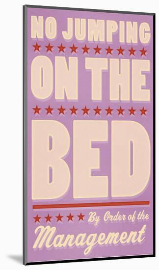 No Jumping on the Bed (pink)-John Golden-Mounted Print