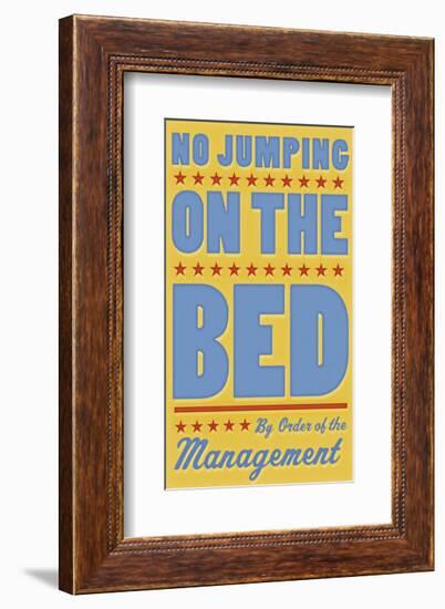 No Jumping on the Bed (yellow)-John Golden-Framed Giclee Print