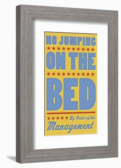 No Jumping on the Bed (yellow)-John Golden-Framed Giclee Print