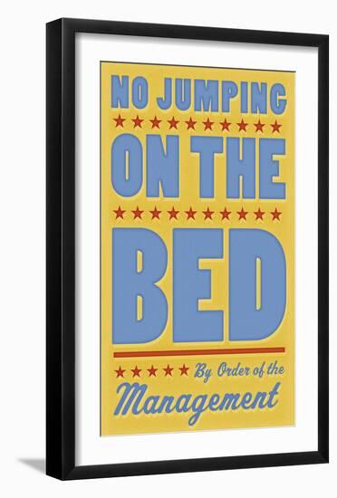 No Jumping on the Bed (yellow)-John W^ Golden-Framed Art Print