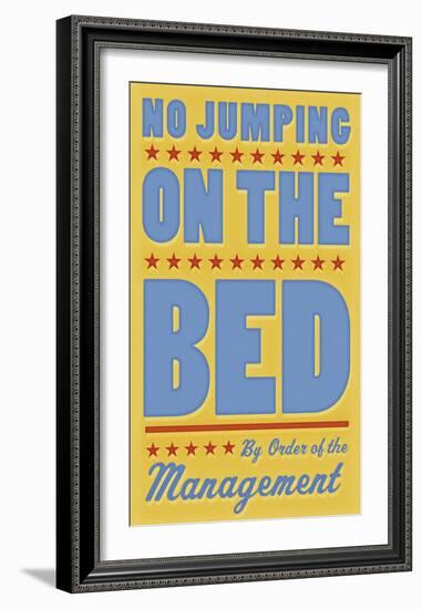No Jumping on the Bed (yellow)-John W^ Golden-Framed Art Print