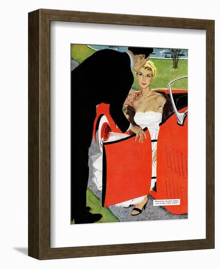 No Love Allowed, A - Saturday Evening Post "Leading Ladies", March 26, 1955 pg.26-Mac Conner-Framed Giclee Print