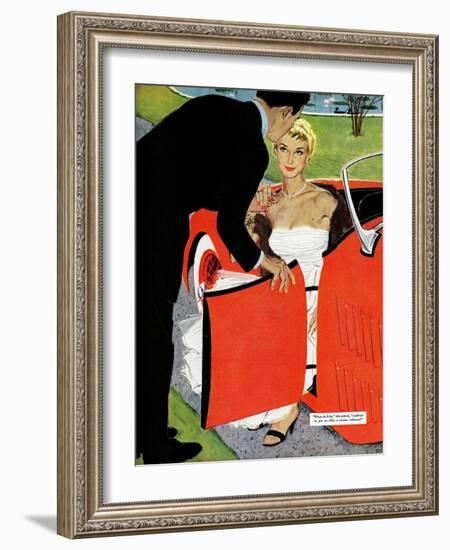 No Love Allowed, A - Saturday Evening Post "Leading Ladies", March 26, 1955 pg.26-Mac Conner-Framed Giclee Print