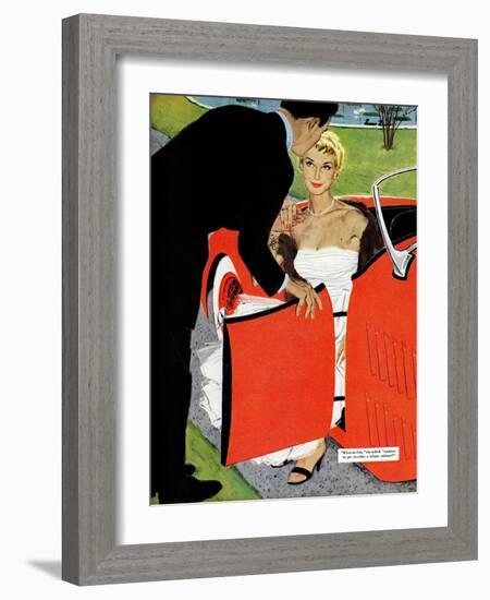 No Love Allowed, A - Saturday Evening Post "Leading Ladies", March 26, 1955 pg.26-Mac Conner-Framed Giclee Print