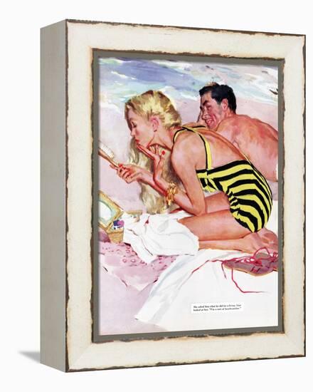 No Man Is Worth It  - Saturday Evening Post "Leading Ladies", February 7, 1953 pg.20-Joe de Mers-Framed Premier Image Canvas