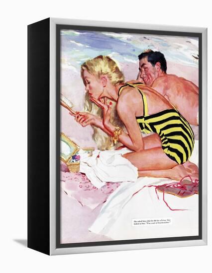 No Man Is Worth It  - Saturday Evening Post "Leading Ladies", February 7, 1953 pg.20-Joe de Mers-Framed Premier Image Canvas