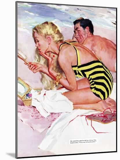 No Man Is Worth It  - Saturday Evening Post "Leading Ladies", February 7, 1953 pg.20-Joe de Mers-Mounted Premium Giclee Print