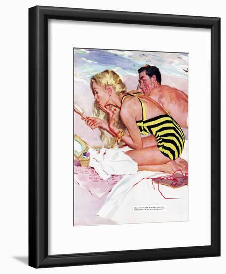 No Man Is Worth It  - Saturday Evening Post "Leading Ladies", February 7, 1953 pg.20-Joe de Mers-Framed Giclee Print