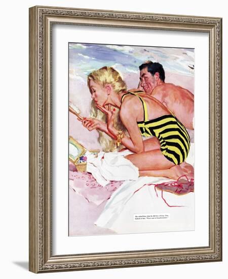 No Man Is Worth It  - Saturday Evening Post "Leading Ladies", February 7, 1953 pg.20-Joe de Mers-Framed Giclee Print