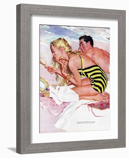 No Man Is Worth It  - Saturday Evening Post "Leading Ladies", February 7, 1953 pg.20-Joe de Mers-Framed Giclee Print