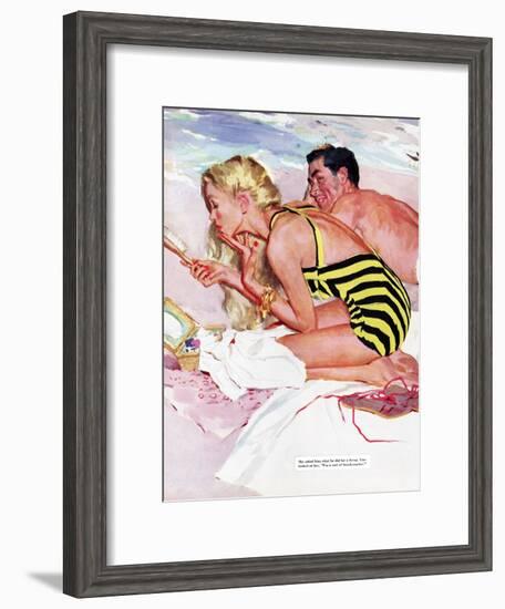 No Man Is Worth It  - Saturday Evening Post "Leading Ladies", February 7, 1953 pg.20-Joe de Mers-Framed Giclee Print