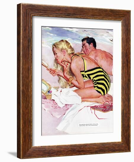 No Man Is Worth It  - Saturday Evening Post "Leading Ladies", February 7, 1953 pg.20-Joe de Mers-Framed Giclee Print