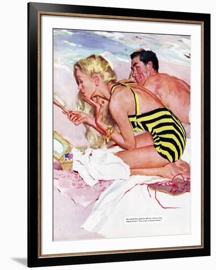 No Man Is Worth It  - Saturday Evening Post "Leading Ladies", February 7, 1953 pg.20-Joe de Mers-Framed Premium Giclee Print