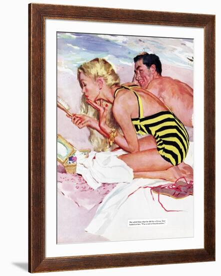 No Man Is Worth It  - Saturday Evening Post "Leading Ladies", February 7, 1953 pg.20-Joe de Mers-Framed Premium Giclee Print
