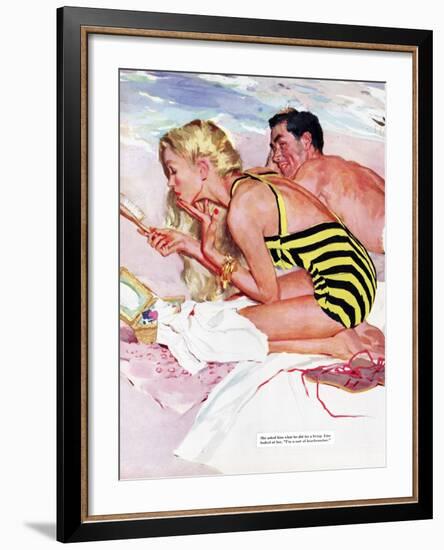 No Man Is Worth It  - Saturday Evening Post "Leading Ladies", February 7, 1953 pg.20-Joe de Mers-Framed Premium Giclee Print