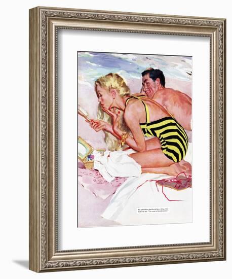 No Man Is Worth It  - Saturday Evening Post "Leading Ladies", February 7, 1953 pg.20-Joe de Mers-Framed Giclee Print