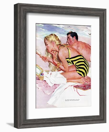 No Man Is Worth It  - Saturday Evening Post "Leading Ladies", February 7, 1953 pg.20-Joe de Mers-Framed Giclee Print