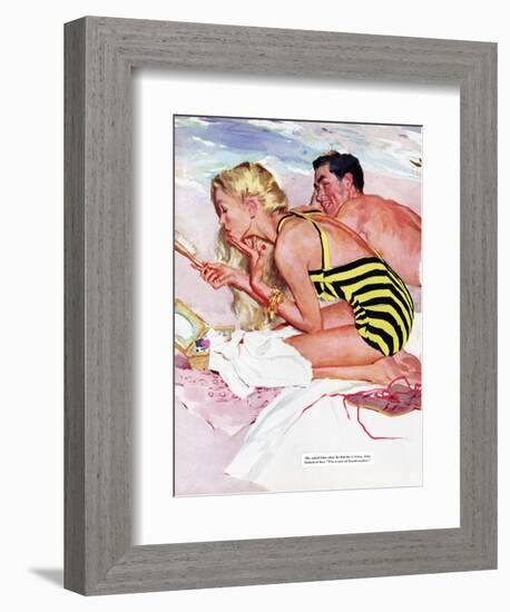 No Man Is Worth It  - Saturday Evening Post "Leading Ladies", February 7, 1953 pg.20-Joe de Mers-Framed Giclee Print