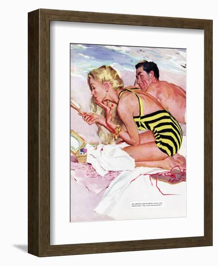 No Man Is Worth It  - Saturday Evening Post "Leading Ladies", February 7, 1953 pg.20-Joe de Mers-Framed Giclee Print