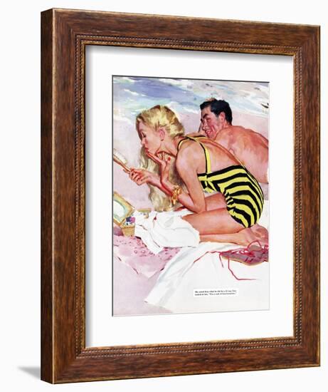 No Man Is Worth It  - Saturday Evening Post "Leading Ladies", February 7, 1953 pg.20-Joe de Mers-Framed Giclee Print