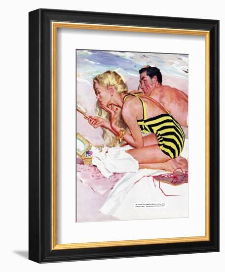 No Man Is Worth It  - Saturday Evening Post "Leading Ladies", February 7, 1953 pg.20-Joe de Mers-Framed Giclee Print