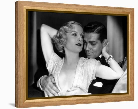 No Man of Her Own, Carole Lombard, Clark Gable, 1932-null-Framed Stretched Canvas