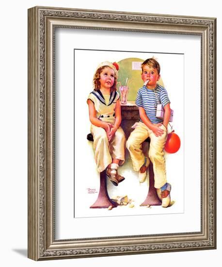 "No Money for Her Soda,"June 6, 1936-Frances Tipton Hunter-Framed Giclee Print