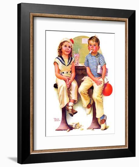 "No Money for Her Soda,"June 6, 1936-Frances Tipton Hunter-Framed Giclee Print