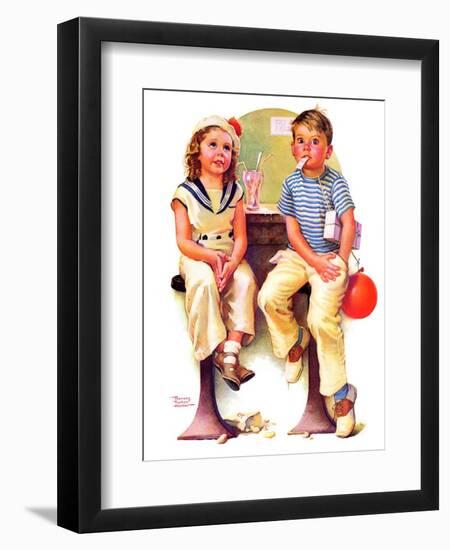 "No Money for Her Soda,"June 6, 1936-Frances Tipton Hunter-Framed Giclee Print