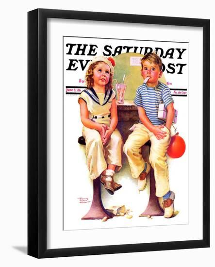 "No Money for Her Soda," Saturday Evening Post Cover, June 6, 1936-Frances Tipton Hunter-Framed Premium Giclee Print