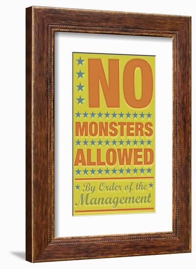 No Monsters Allowed-John Golden-Framed Giclee Print