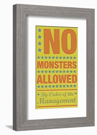 No Monsters Allowed-John Golden-Framed Giclee Print