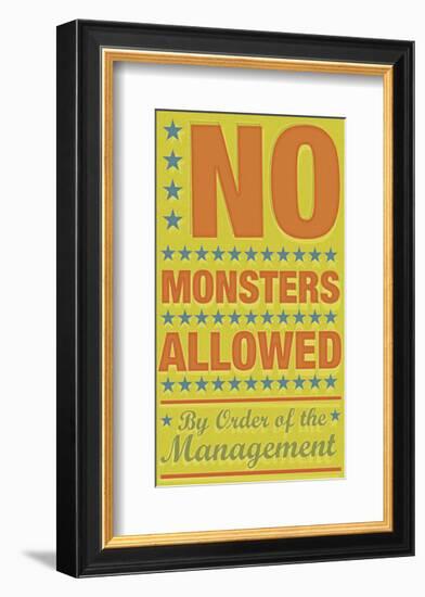 No Monsters Allowed-John Golden-Framed Giclee Print