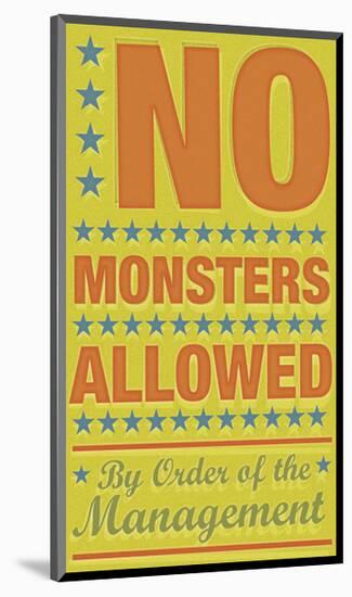 No Monsters Allowed-John Golden-Mounted Giclee Print