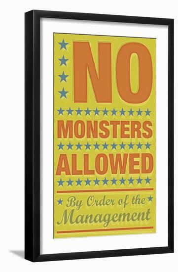 No Monsters Allowed-John W^ Golden-Framed Art Print