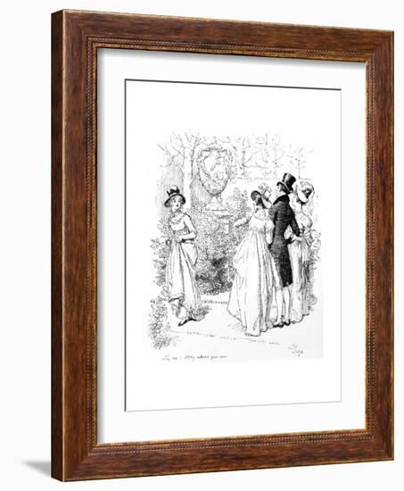 No, No, Stay Where You Are', Illustration from 'Pride and Prejudice' by Jane Austen, Edition…-Hugh Thomson-Framed Giclee Print